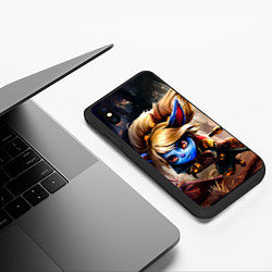 Чехол iPhone XS Max матовый Поппи Хранительница молота, цвет: 3D-черный — фото 2