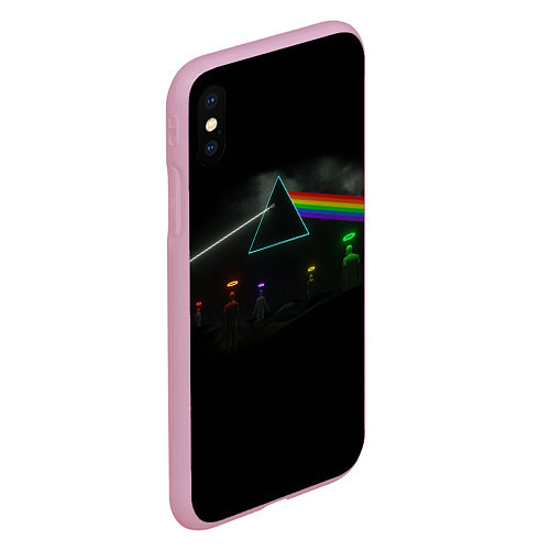 Чехол iPhone XS Max матовый ПИНК ФЛОЙД PINK FLOYD LOGO / 3D-Розовый – фото 2