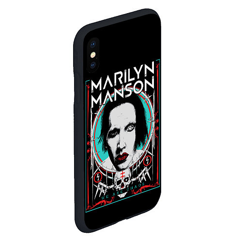 Чехол iPhone XS Max матовый Marilyn Manson - We are chaos / 3D-Черный – фото 2