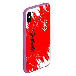 Чехол iPhone XS Max матовый BERSERK logo, цвет: 3D-фиолетовый — фото 2