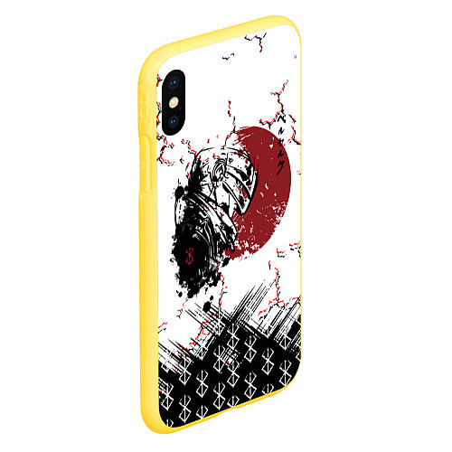 Чехол iPhone XS Max матовый Берсерк Berserk / 3D-Желтый – фото 2