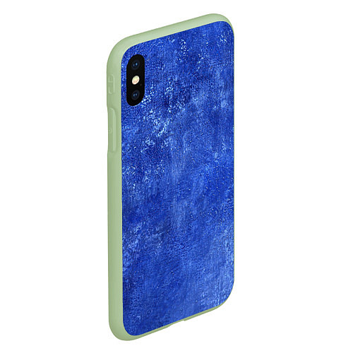 Чехол iPhone XS Max матовый Ночная синева / 3D-Салатовый – фото 2