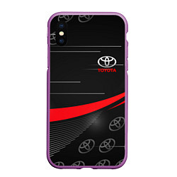 Чехол iPhone XS Max матовый ТОЙОТА TOYOTA RED LINES