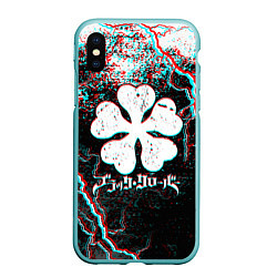 Чехол iPhone XS Max матовый BLACK CLOVER GLITCHF FLASHES