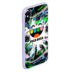 Чехол iPhone XS Max матовый Toca Boca: Весельчак, цвет: 3D-светло-сиреневый — фото 2