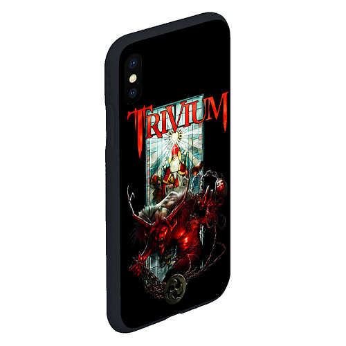 Чехол iPhone XS Max матовый Trivium - Endless Night / 3D-Черный – фото 2