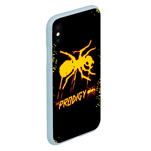 Чехол iPhone XS Max матовый The Prodigy логотип / 3D-Голубой – фото 2