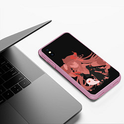 Чехол iPhone XS Max матовый Genshin Impact Hu Tao Tao, цвет: 3D-розовый — фото 2