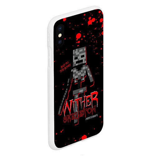 Чехол iPhone XS Max матовый WITHER SKELETON / 3D-Белый – фото 2