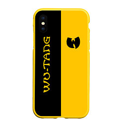 Чехол iPhone XS Max матовый WU-TANG CLAN ЧЁРНО ЖЁЛТЫЙ, цвет: 3D-желтый