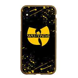 Чехол iPhone XS Max матовый WU-TANG CLAN БРЫЗГИ КРАСОК, цвет: 3D-коричневый