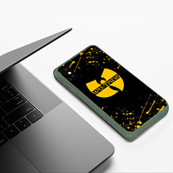 Чехол iPhone XS Max матовый WU-TANG CLAN БРЫЗГИ КРАСОК, цвет: 3D-темно-зеленый — фото 2