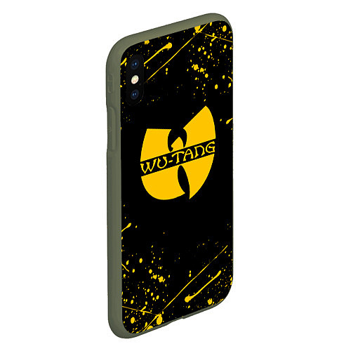 Чехол iPhone XS Max матовый WU-TANG CLAN БРЫЗГИ КРАСОК / 3D-Темно-зеленый – фото 2