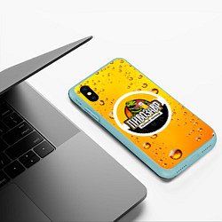 Чехол iPhone XS Max матовый Пивозавр 3d hd, цвет: 3D-мятный — фото 2