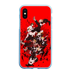 Чехол iPhone XS Max матовый Токийские мстители Главные герои в кровавом водоро