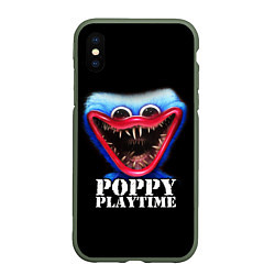 Чехол iPhone XS Max матовый Poppy Playtime, цвет: 3D-темно-зеленый