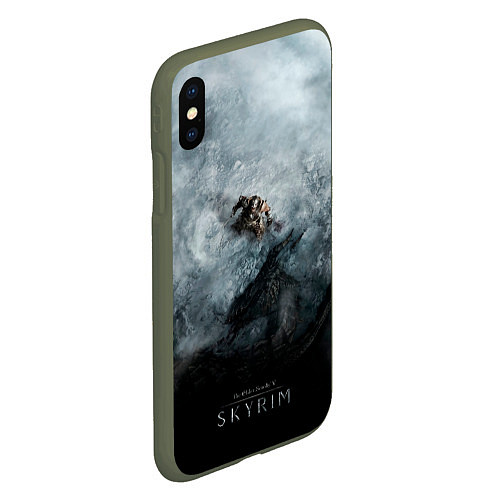 Чехол iPhone XS Max матовый Победа над драконом / 3D-Темно-зеленый – фото 2