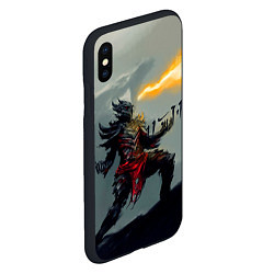 Чехол iPhone XS Max матовый Dragonborne is here, цвет: 3D-черный — фото 2