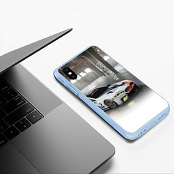 Чехол iPhone XS Max матовый BMW Motorsport Mission 8, цвет: 3D-голубой — фото 2