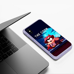 Чехол iPhone XS Max матовый The Coon - Енот Южный Парк, цвет: 3D-светло-сиреневый — фото 2