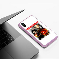 Чехол iPhone XS Max матовый Сайтама и Генос One Punch-Man, цвет: 3D-сиреневый — фото 2