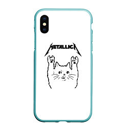 Чехол iPhone XS Max матовый Metallica Meowtallica