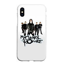 Чехол iPhone XS Max матовый Участники группы My Chemical Romance, цвет: 3D-белый