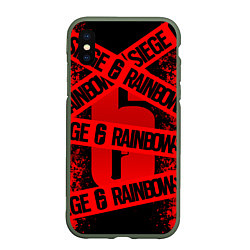 Чехол iPhone XS Max матовый Rainbow Six Siege: Опасно для жизни, цвет: 3D-темно-зеленый