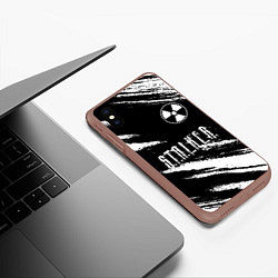 Чехол iPhone XS Max матовый S T A L K E R 2: Тени Чернобыля, цвет: 3D-коричневый — фото 2