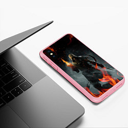 Чехол iPhone XS Max матовый TES SKYRIM DOVAHKIN FLAME ДРАКОНОРОЖДЕННЫЙ, цвет: 3D-баблгам — фото 2