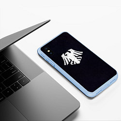 Чехол iPhone XS Max матовый Гвардия Ворона цвет 19 легиона, цвет: 3D-голубой — фото 2