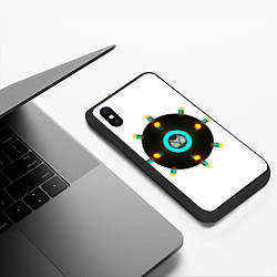 Чехол iPhone XS Max матовый RaiTime KiberVirus, цвет: 3D-черный — фото 2