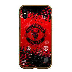 Чехол iPhone XS Max матовый Manchester United: Возвращения Ronaldo, цвет: 3D-коричневый