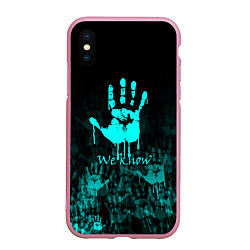 Чехол iPhone XS Max матовый WE KNOW NEON LOGO, цвет: 3D-розовый
