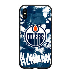 Чехол iPhone XS Max матовый Эдмонтон Ойлерз Edmonton Oilers, цвет: 3D-черный