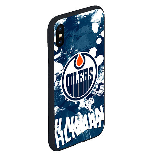 Чехол iPhone XS Max матовый Эдмонтон Ойлерз Edmonton Oilers / 3D-Черный – фото 2
