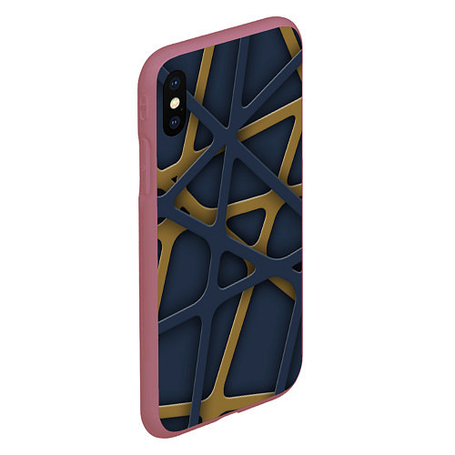 Чехол iPhone XS Max матовый 3Д абстракция KVIks / 3D-Малиновый – фото 2