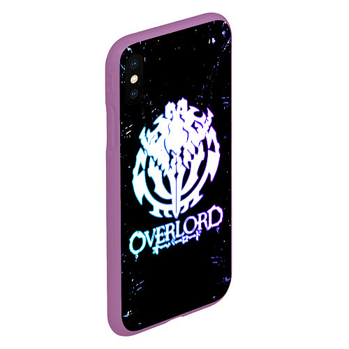 Чехол iPhone XS Max матовый OVERLORD оверлорд neon НЕОН / 3D-Фиолетовый – фото 2