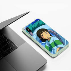 Чехол iPhone XS Max матовый Spirited awаy, цвет: 3D-салатовый — фото 2
