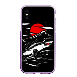 Чехол iPhone XS Max матовый Toyota Supra: Red Moon