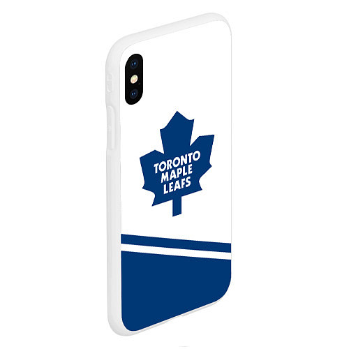 Чехол iPhone XS Max матовый Toronto Maple Leafs Торонто Мейпл Лифс / 3D-Белый – фото 2