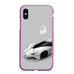 Чехол iPhone XS Max матовый Lamborghini Concept sketch