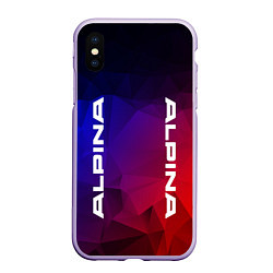 Чехол iPhone XS Max матовый Alpina RED BLUE