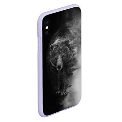 Чехол iPhone XS Max матовый EVIL BEAR, цвет: 3D-светло-сиреневый — фото 2