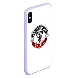 Чехол iPhone XS Max матовый Манчестер Юнайтед - гордость и слава, цвет: 3D-светло-сиреневый — фото 2