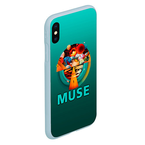 Чехол iPhone XS Max матовый The Resistance - Muse / 3D-Голубой – фото 2