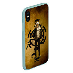 Чехол iPhone XS Max матовый Трафальгар Ло One Piece c нодати, цвет: 3D-мятный — фото 2