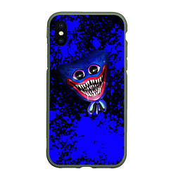 Чехол iPhone XS Max матовый Huggy Wuggy: Blue Rage, цвет: 3D-темно-зеленый