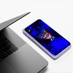 Чехол iPhone XS Max матовый Huggy Wuggy: Blue Rage, цвет: 3D-светло-сиреневый — фото 2