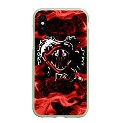 Чехол iPhone XS Max матовый Poppy Playtime: Flame Fire, цвет: 3D-салатовый